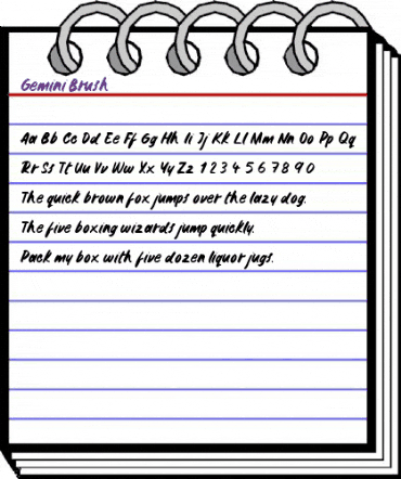 Gemini Brush Regular animated font preview Gemini Brush Regular animated font preview