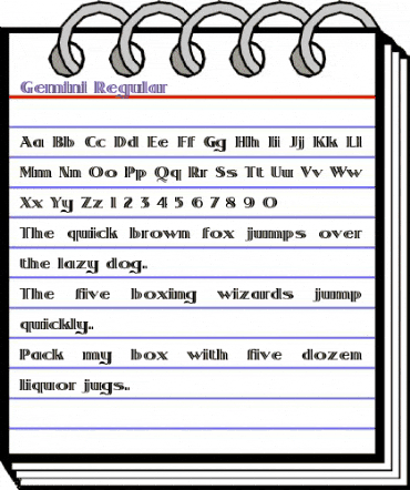 Gemini Regular animated font preview Gemini Regular animated font preview