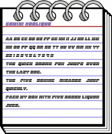 Gemini XOblique Regular animated font preview