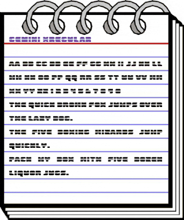 Gemini XRegular Regular animated font preview Gemini XRegular Regular animated font preview