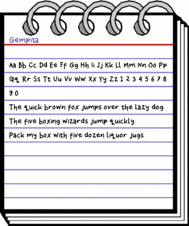 Gempita Regular animated font preview Gempita Regular animated font preview