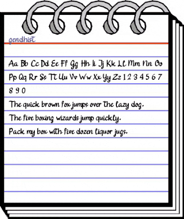 Gendhist Demo Regular animated font preview Gendhist Demo Regular animated font preview