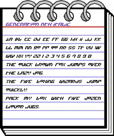 Generation Nth Italic Italic animated font preview Generation Nth Italic Italic animated font preview