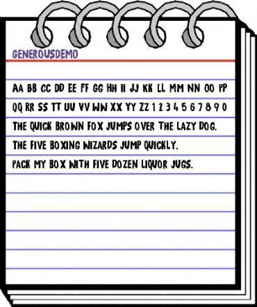 Generous DEMO Regular animated font preview Generous DEMO Regular animated font preview