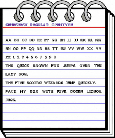 Genesee St Regular animated font preview Genesee St Regular animated font preview