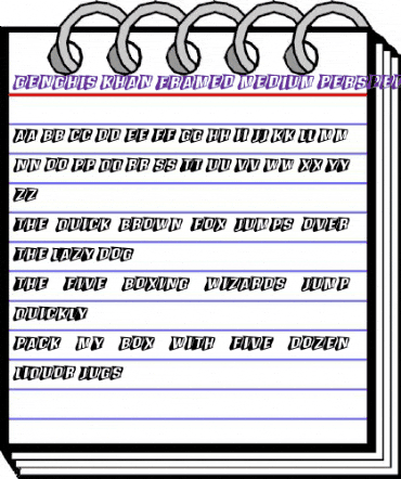 Genghis Khan framed Md Perspect Bold animated font preview Genghis Khan framed Md Perspect Bold animated font preview