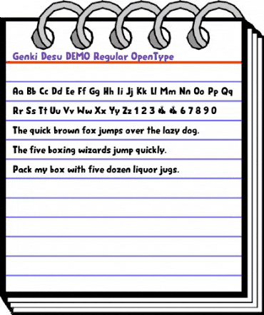 Genki Desu DEMO Regular animated font preview Genki Desu DEMO Regular animated font preview