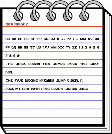 Genospace Regular animated font preview