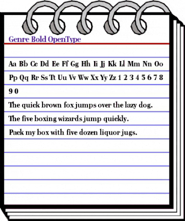 Genre Bold animated font preview Genre Bold animated font preview