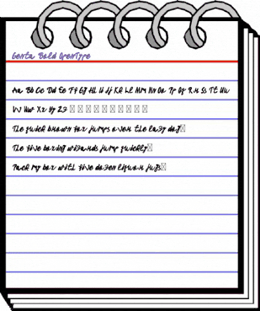 Genta Bold animated font preview Genta Bold animated font preview