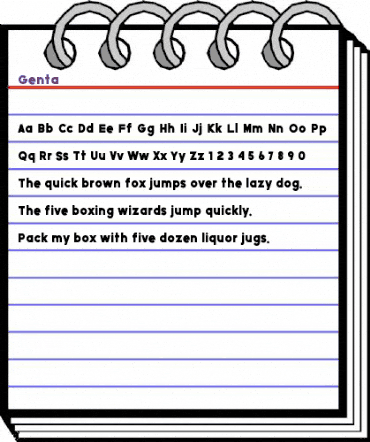 Genta Regular animated font preview