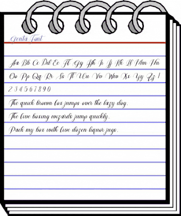 Genta Font Regular animated font preview