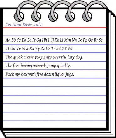 Gentium Basic Italic animated font preview Gentium Basic Italic animated font preview