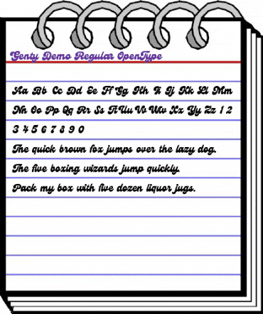 Genty Demo Regular animated font preview Genty Demo Regular animated font preview