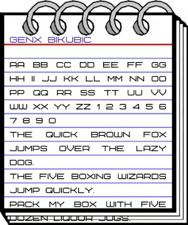 Genx BiKubic Regular animated font preview Genx BiKubic Regular animated font preview