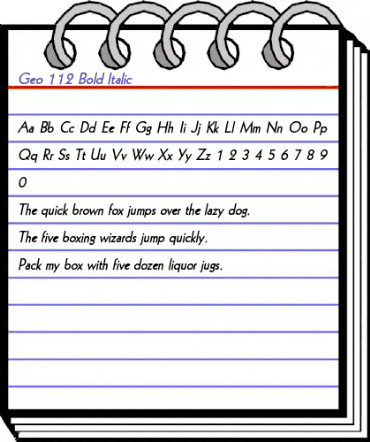 Geo 112 Bold Italic animated font preview Geo 112 Bold Italic animated font preview