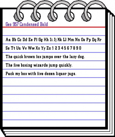 Geo 957-Condensed Bold animated font preview Geo 957-Condensed Bold animated font preview