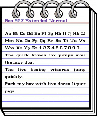 Geo 957 Extended Normal animated font preview Geo 957 Extended Normal animated font preview