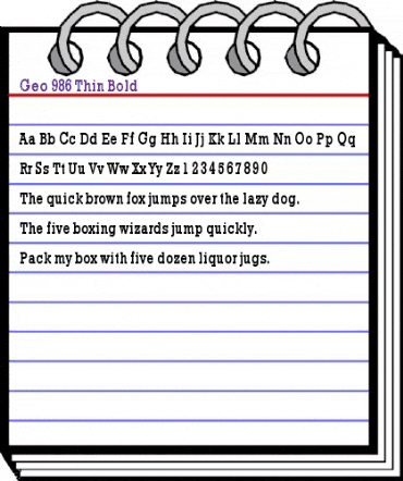 Geo 986 Thin Bold animated font preview Geo 986 Thin Bold animated font preview