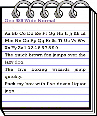 Geo 986 Wide Normal animated font preview Geo 986 Wide Normal animated font preview