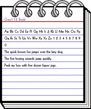 Geo112 Bold animated font preview