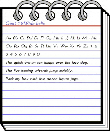 Geo112Wide Italic animated font preview Geo112Wide Italic animated font preview