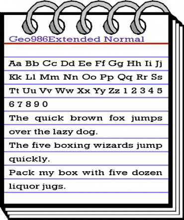Geo986Extended Normal animated font preview Geo986Extended Normal animated font preview