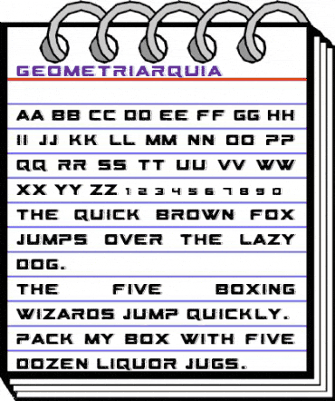 Geometriarquia Regular animated font preview Geometriarquia Regular animated font preview