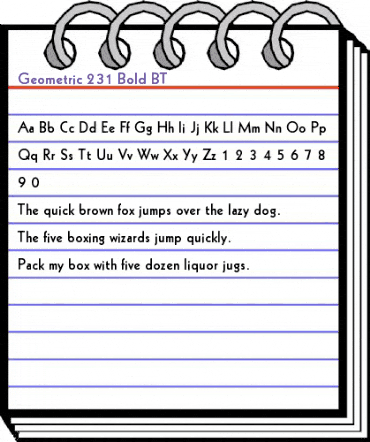 Geometr231 BT Bold animated font preview Geometr231 BT Bold animated font preview