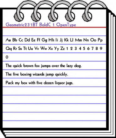 Geometric 231 Bold animated font preview Geometric 231 Bold animated font preview