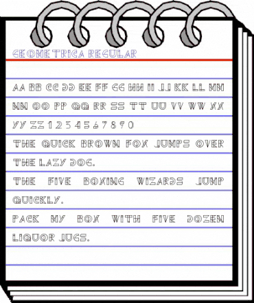 Geometrica Regular animated font preview Geometrica Regular animated font preview