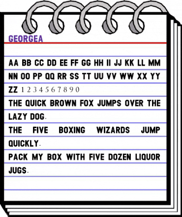 GEORGEA Regular animated font preview GEORGEA Regular animated font preview
