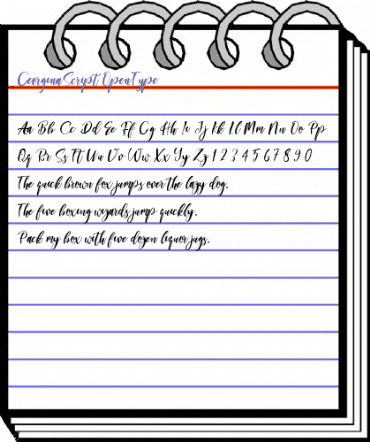Georgina Script Regular animated font preview Georgina Script Regular animated font preview