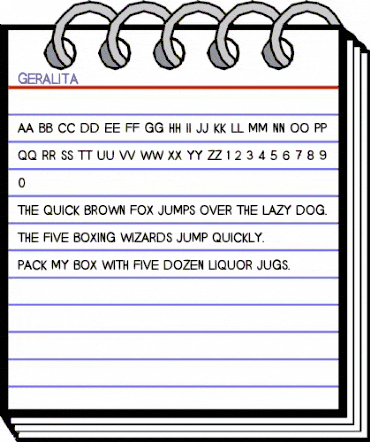 Geralita Regular animated font preview Geralita Regular animated font preview