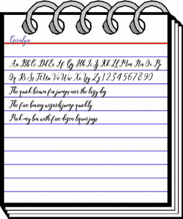 Geralyn Regular animated font preview Geralyn Regular animated font preview