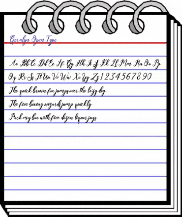 Geralyn Regular animated font preview Geralyn Regular animated font preview