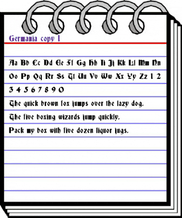 Germania Regular animated font preview Germania Regular animated font preview