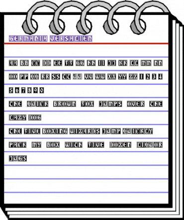 Germania Versalien Regular animated font preview