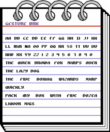 Gesture BRK Normal animated font preview Gesture BRK Normal animated font preview