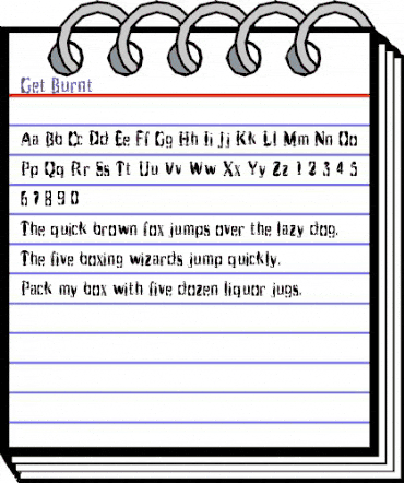 Get Burnt Regular animated font preview Get Burnt Regular animated font preview