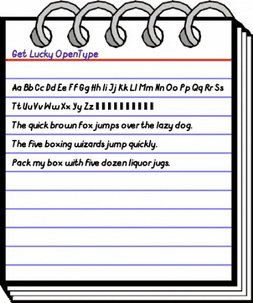 Get Lucky Regular animated font preview