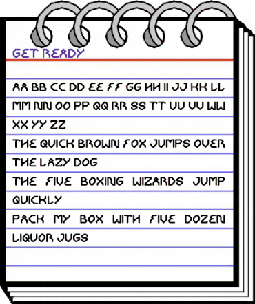 GET READY Regular animated font preview GET READY Regular animated font preview