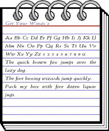 Get Your Wings 2 Regular animated font preview