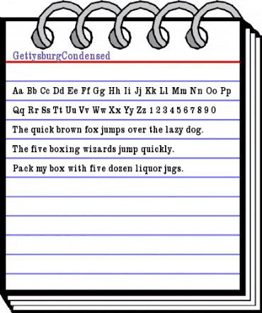 GettysburgCondensed Regular animated font preview GettysburgCondensed Regular animated font preview