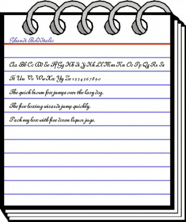 Ghandi BoldItalic animated font preview Ghandi BoldItalic animated font preview