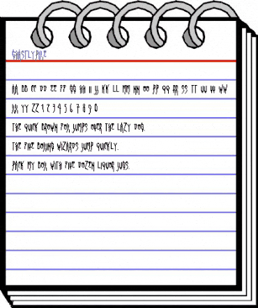 GhastlyPixe Medium animated font preview