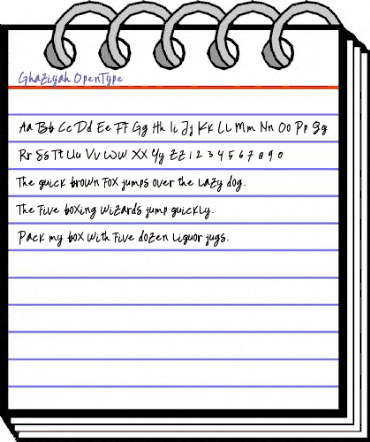 Ghaziyah Regular animated font preview Ghaziyah Regular animated font preview