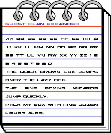 Ghost Clan Expanded Expanded animated font preview