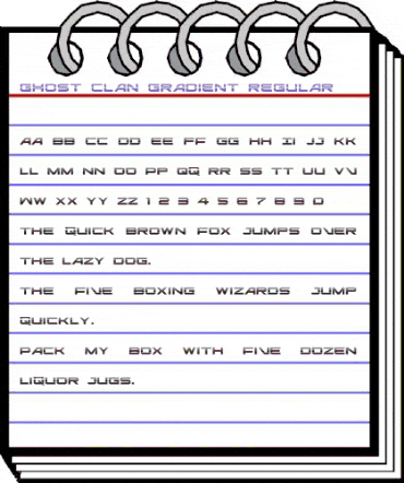 Ghost Clan Gradient Regular animated font preview Ghost Clan Gradient Regular animated font preview