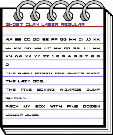 Ghost Clan Laser Regular animated font preview Ghost Clan Laser Regular animated font preview